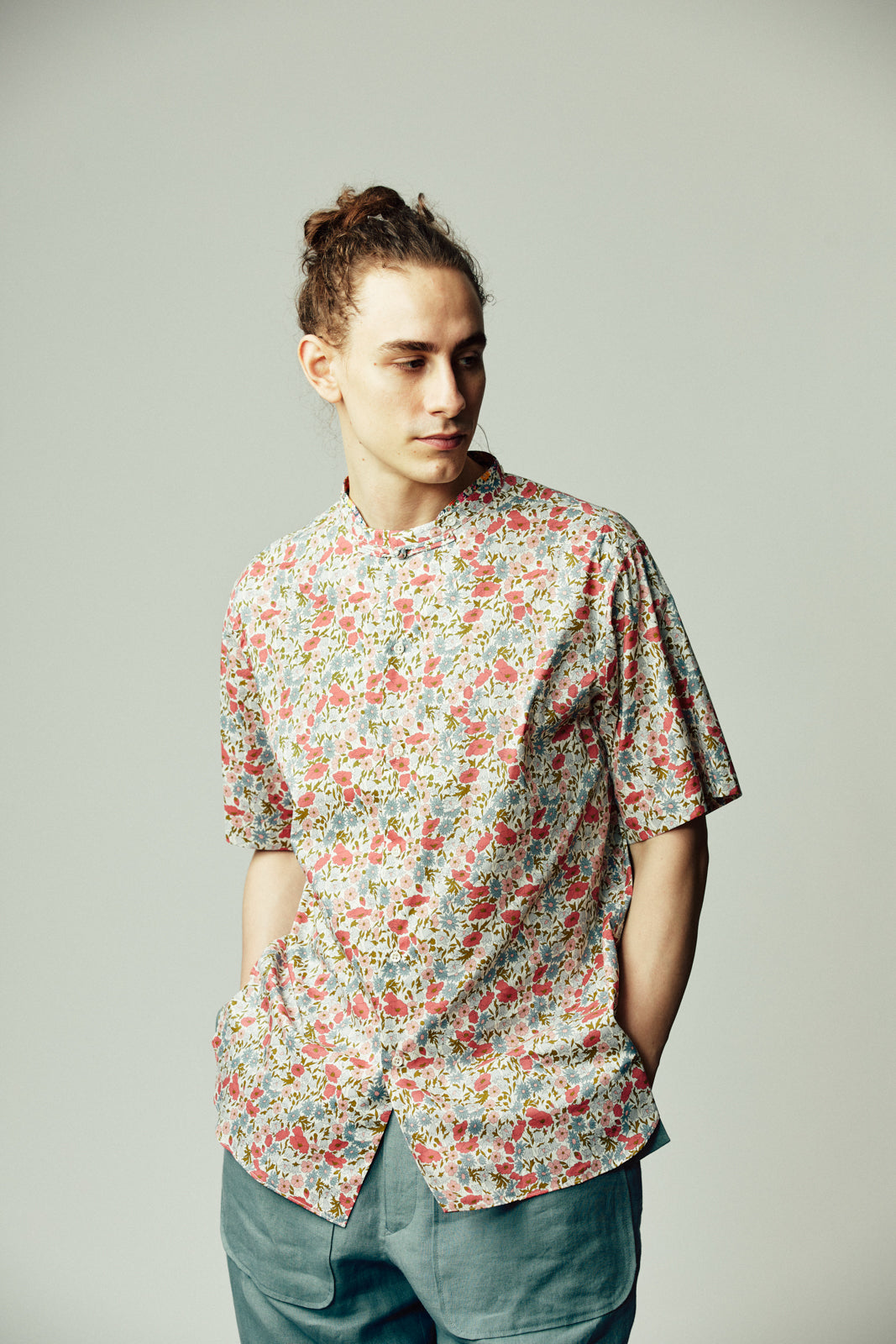 バンドカラーチャイナシャツ | Jipijapa