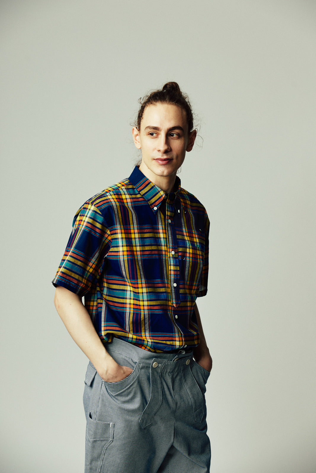 マドラスチェックBDかりゆしシャツ | majun plus