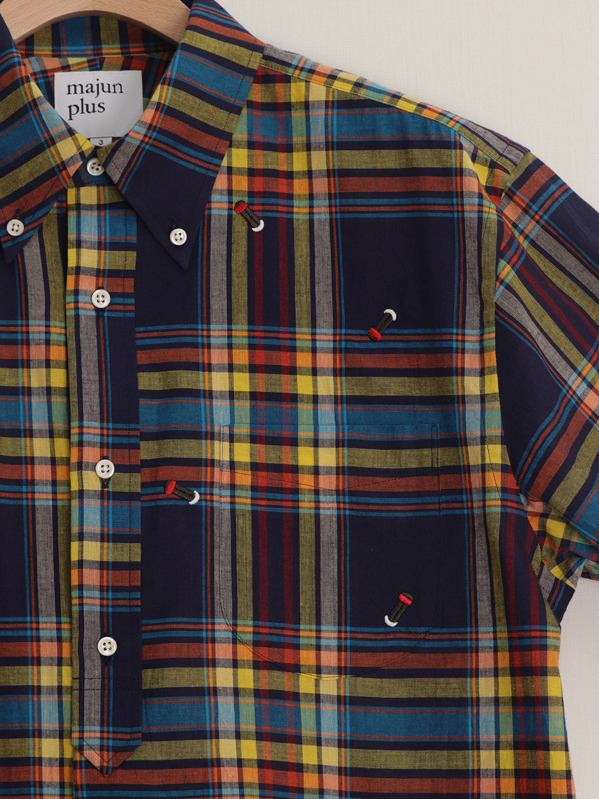 マドラスチェックBDかりゆしシャツ | majun plus