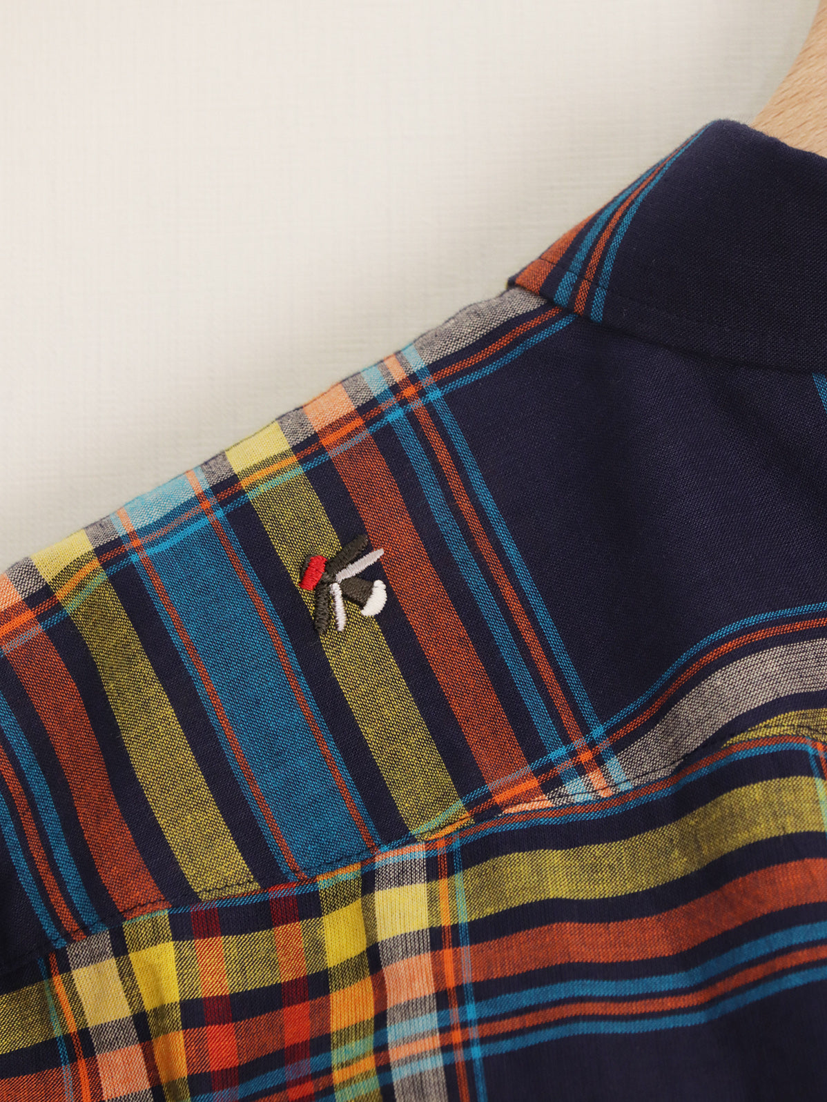 マドラスチェックBDかりゆしシャツ | majun plus