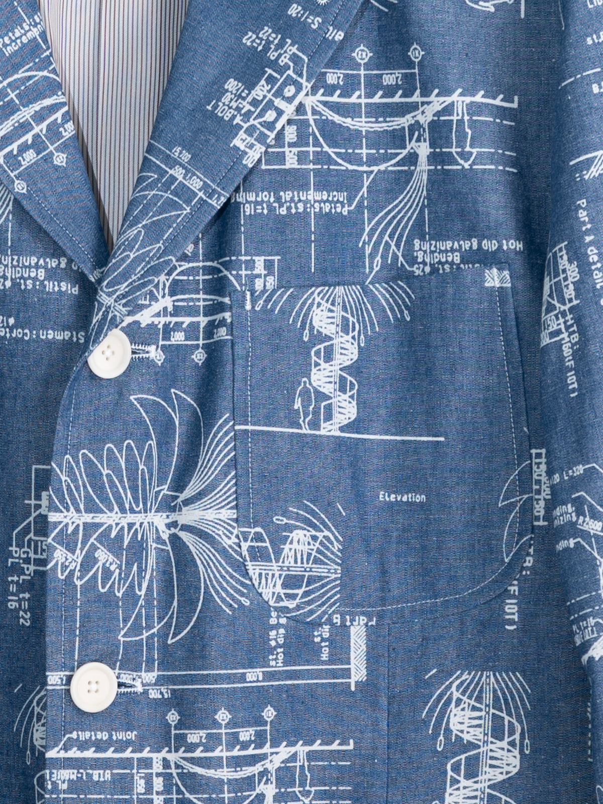 プリントシャンブレーチェンジポケットジャケット | Jipijapa