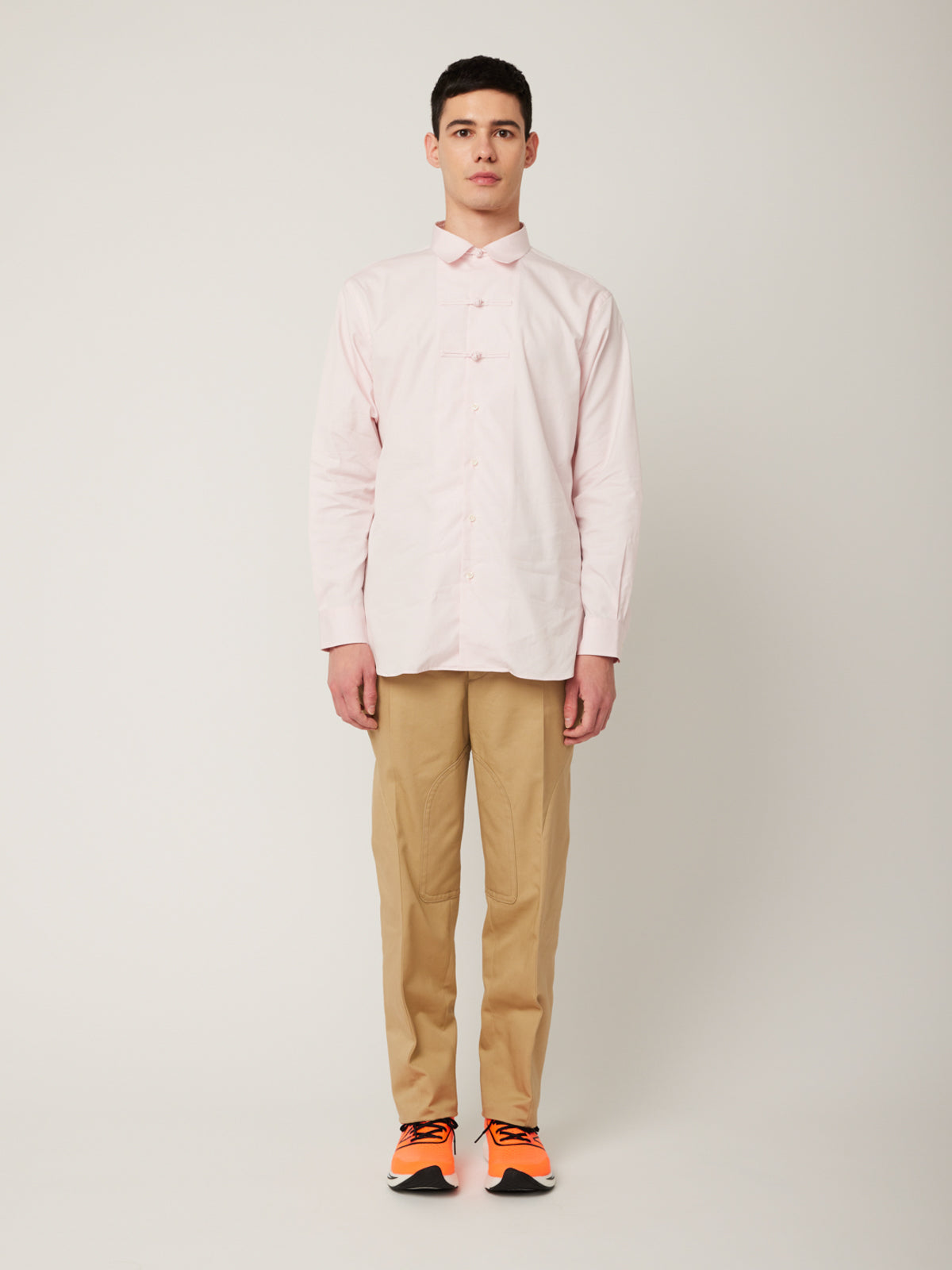 衿付きチャイナボタンシャツ(オックス) | Jipijapa