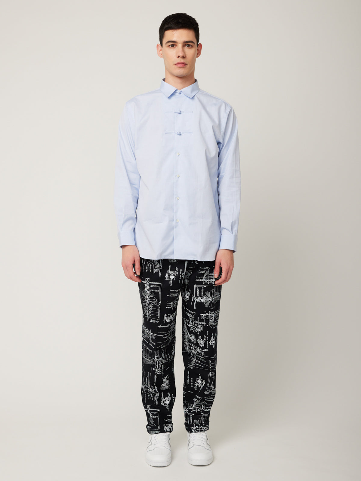 衿付きチャイナボタンシャツ(オックス) | Jipijapa