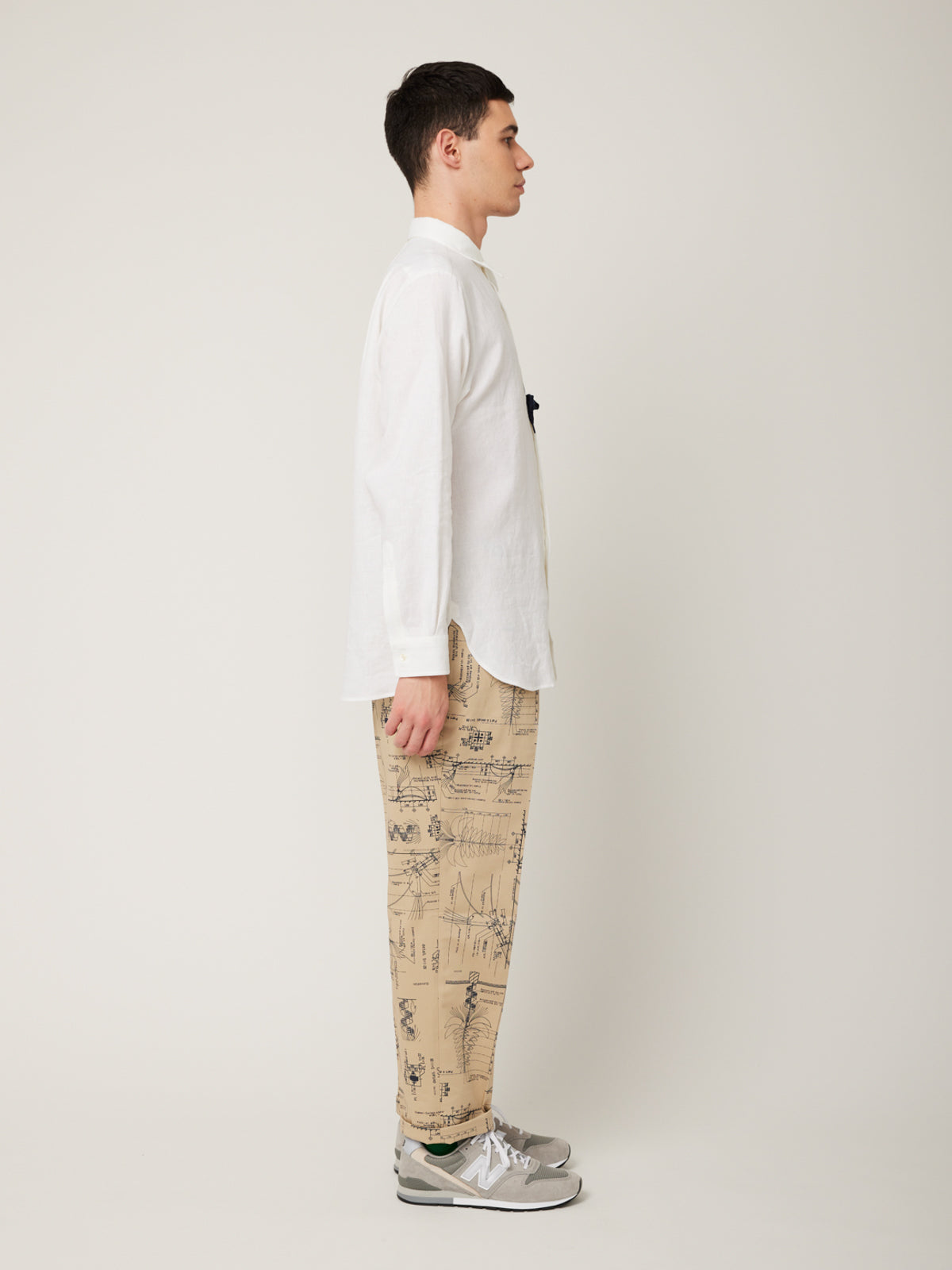 藍雫染レギュラーカラーシャツ | majun plus