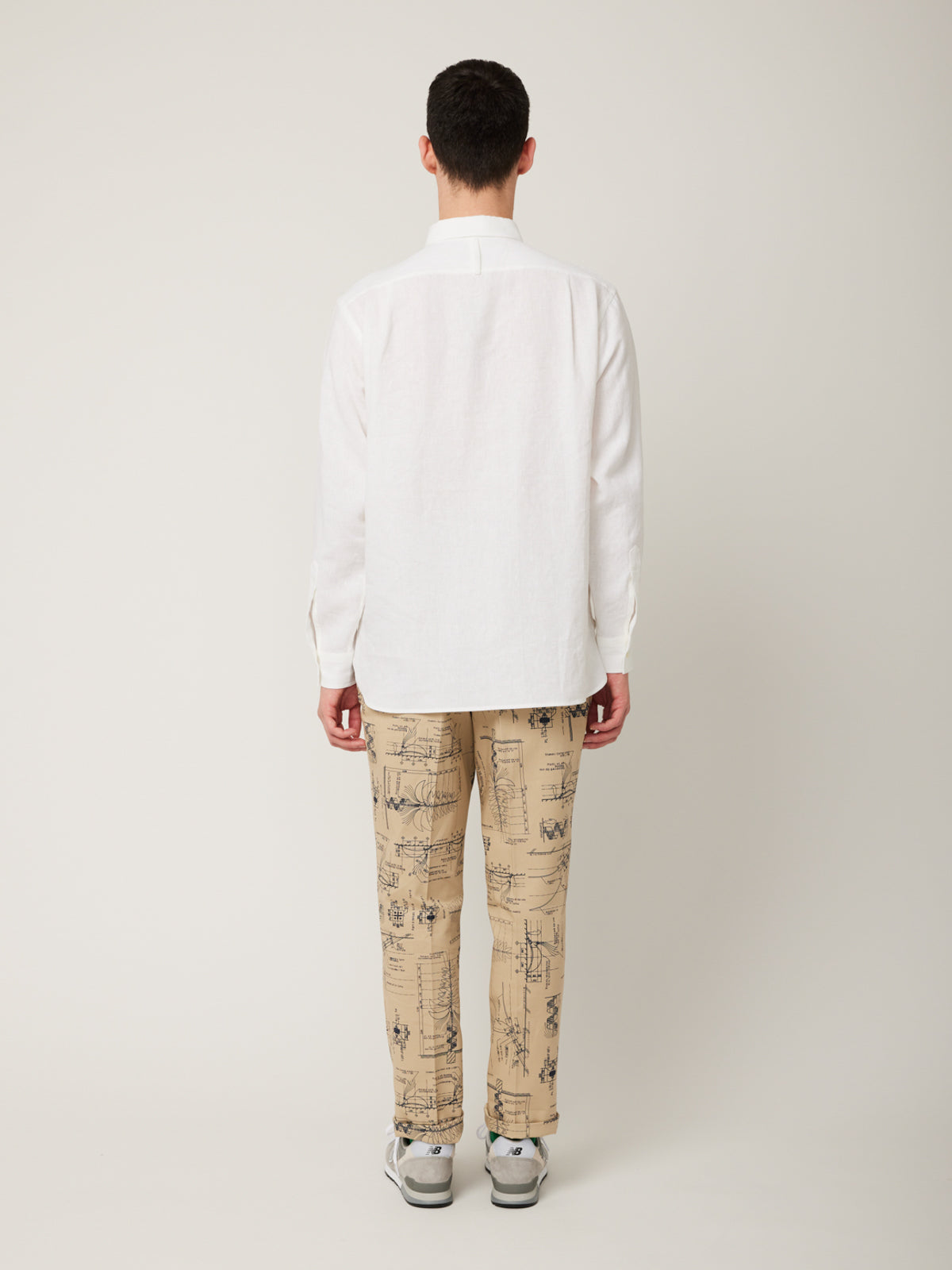 藍雫染レギュラーカラーシャツ | majun plus