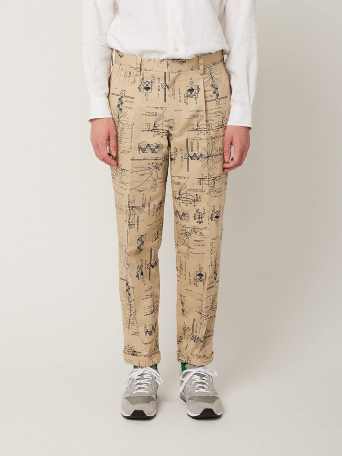 ワンタックトラウザーズ(プリントチノ) | Jipijapa