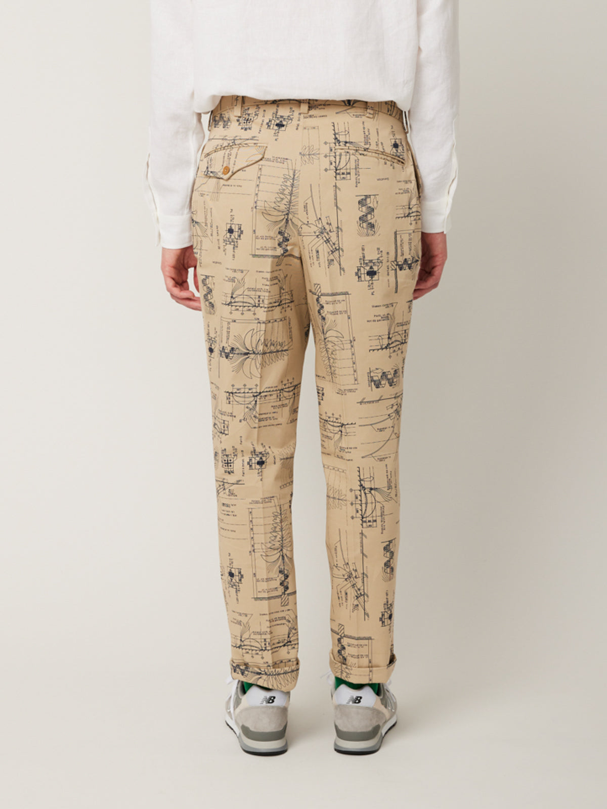 ワンタックトラウザーズ(プリントチノ) | Jipijapa