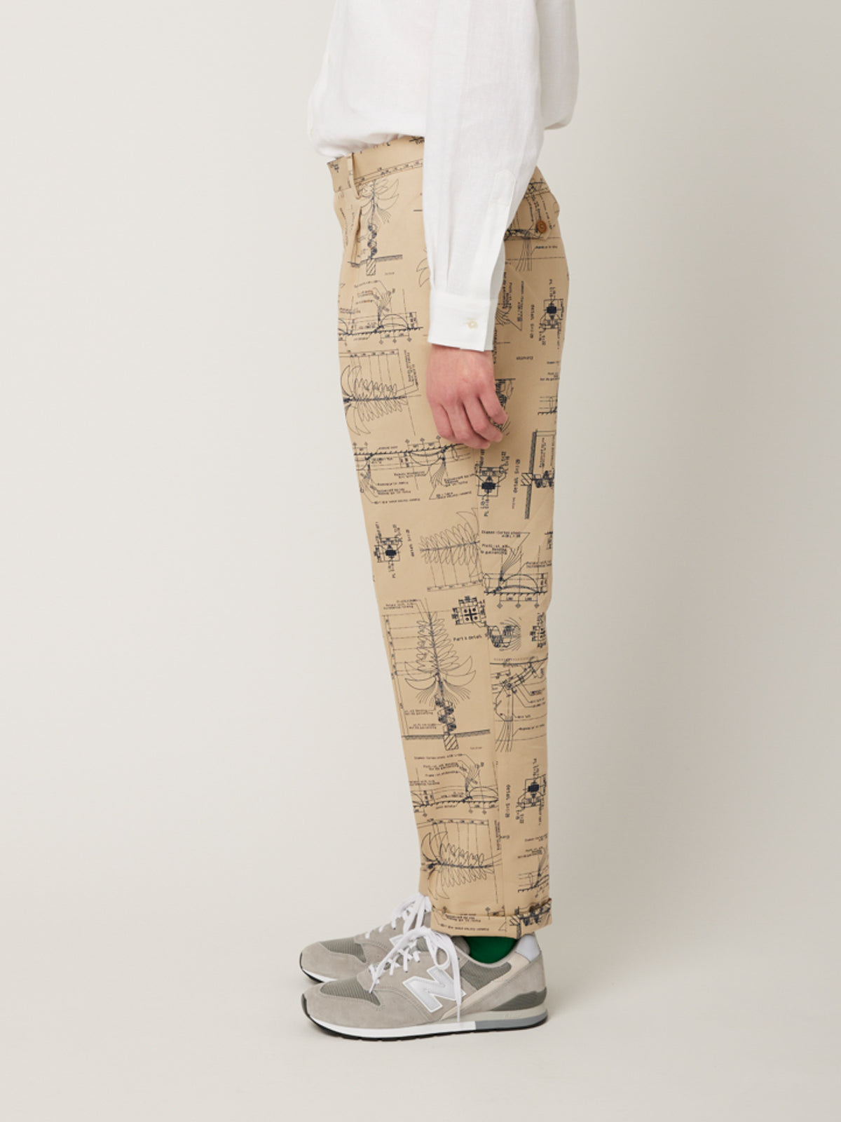 ワンタックトラウザーズ(プリントチノ) | Jipijapa