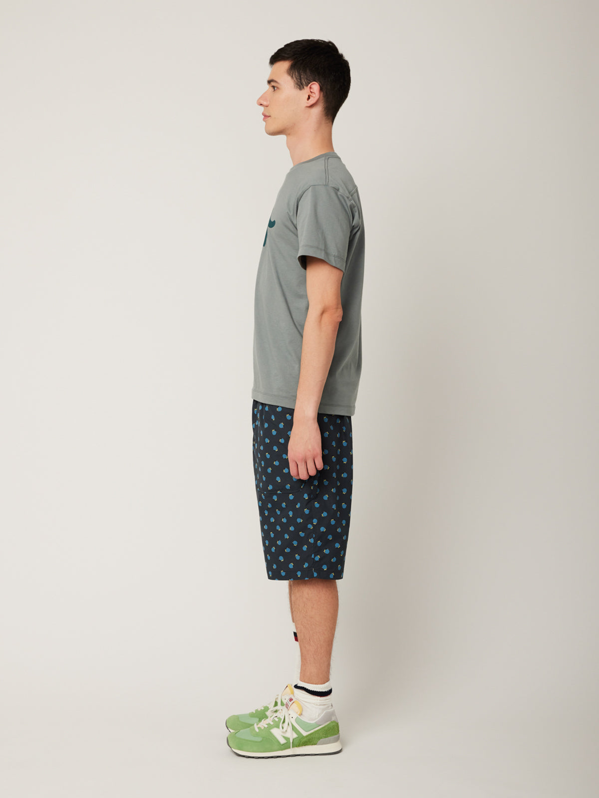 イリオモテヤマネコプリントTシャツ(ブルーグレー) | majun plus