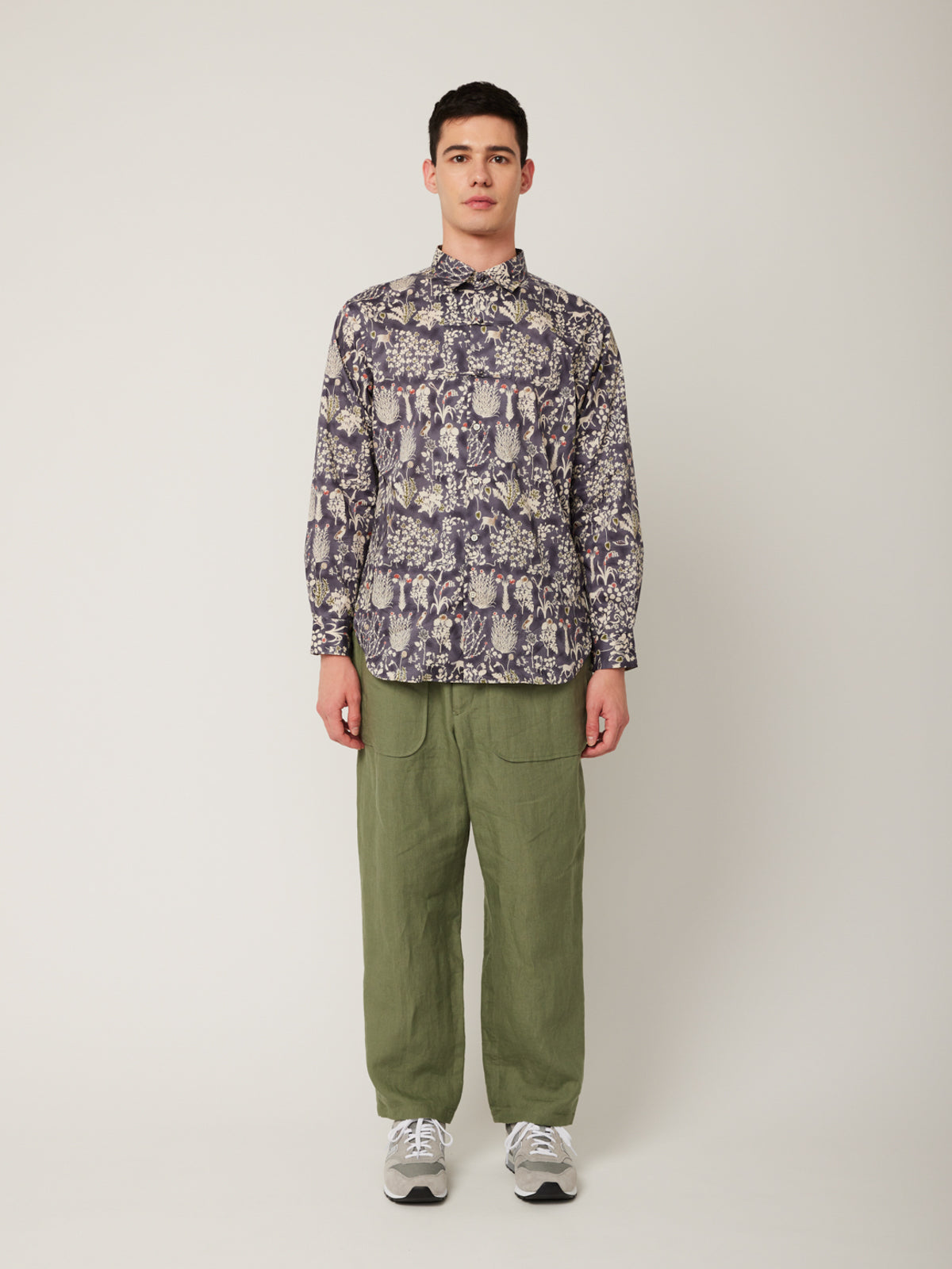 衿付きチャイナボタンシャツ(リバティ) | Jipijapa