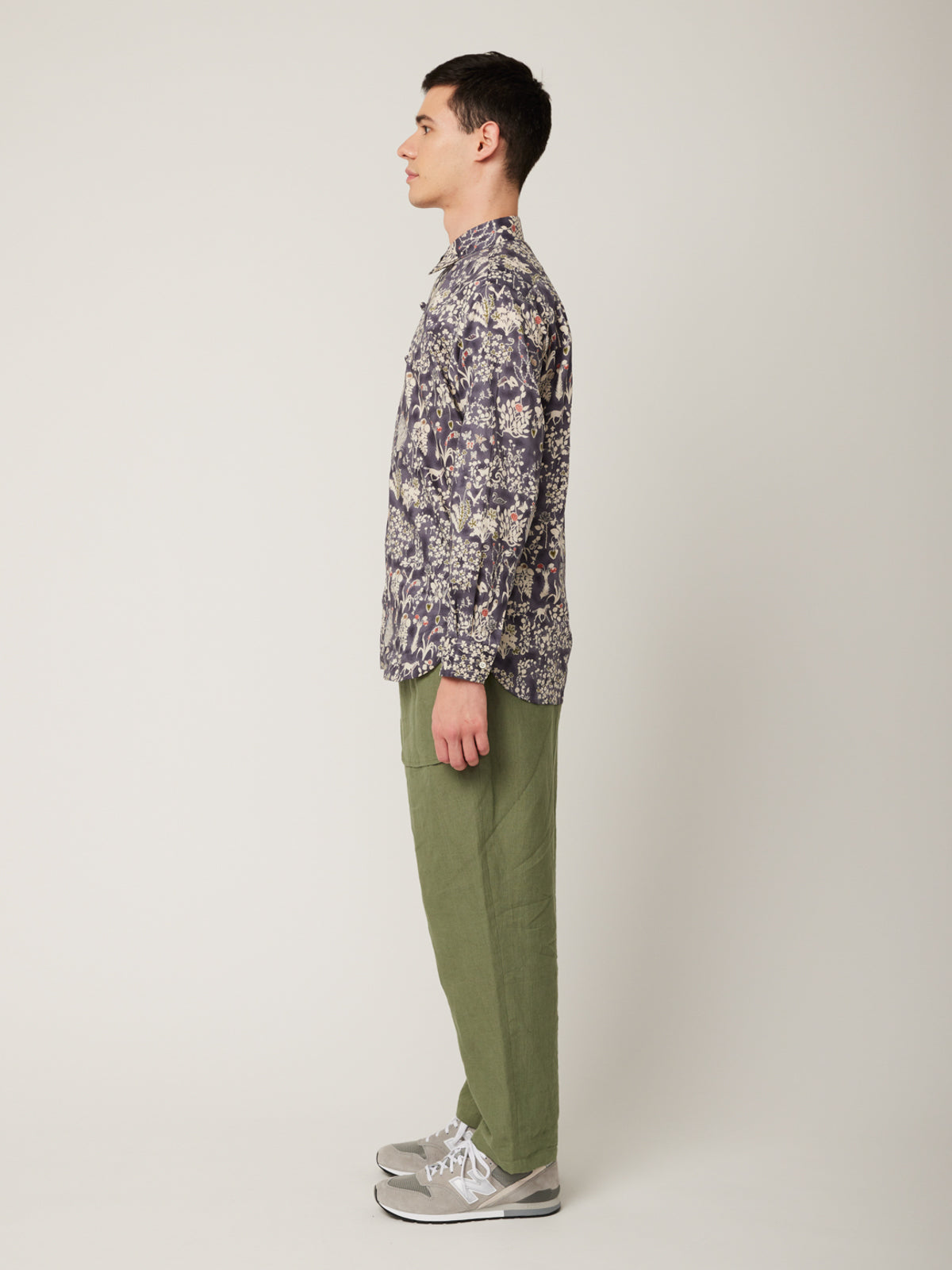 衿付きチャイナボタンシャツ(リバティ) | Jipijapa