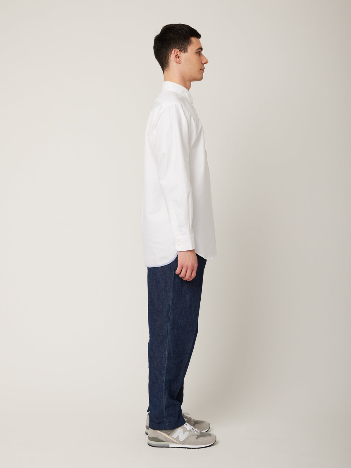 衿付きチャイナボタンシャツ(オックス) | Jipijapa