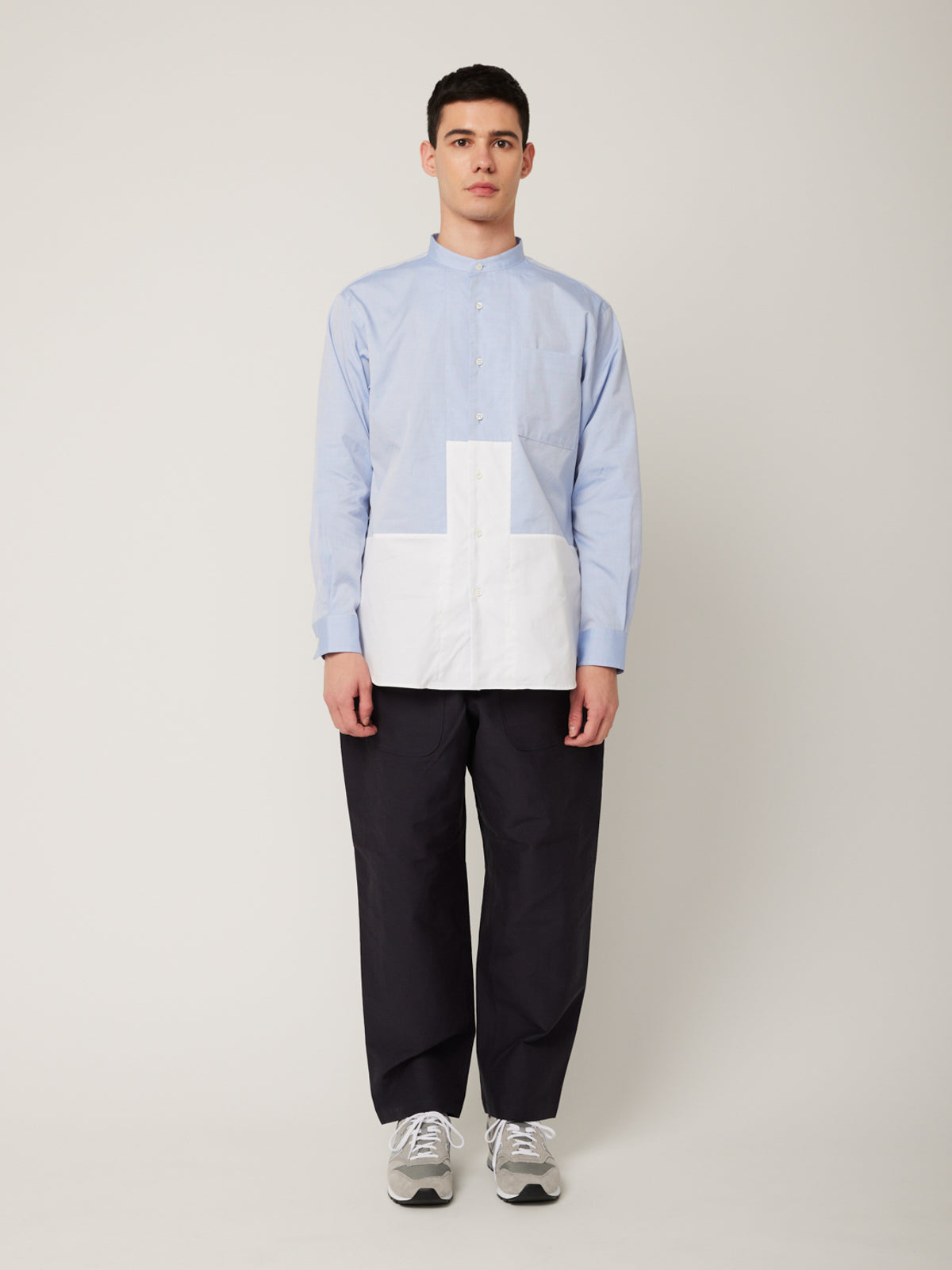 ウエスト切り替えバンドカラーシャツ | Jipijapa