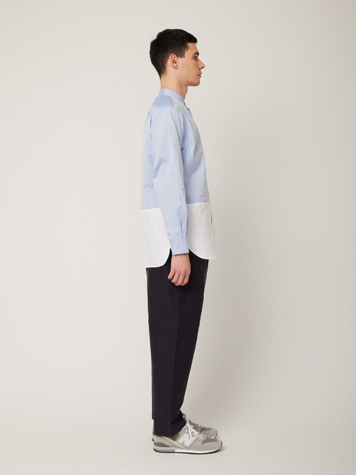 ウエスト切り替えバンドカラーシャツ | Jipijapa