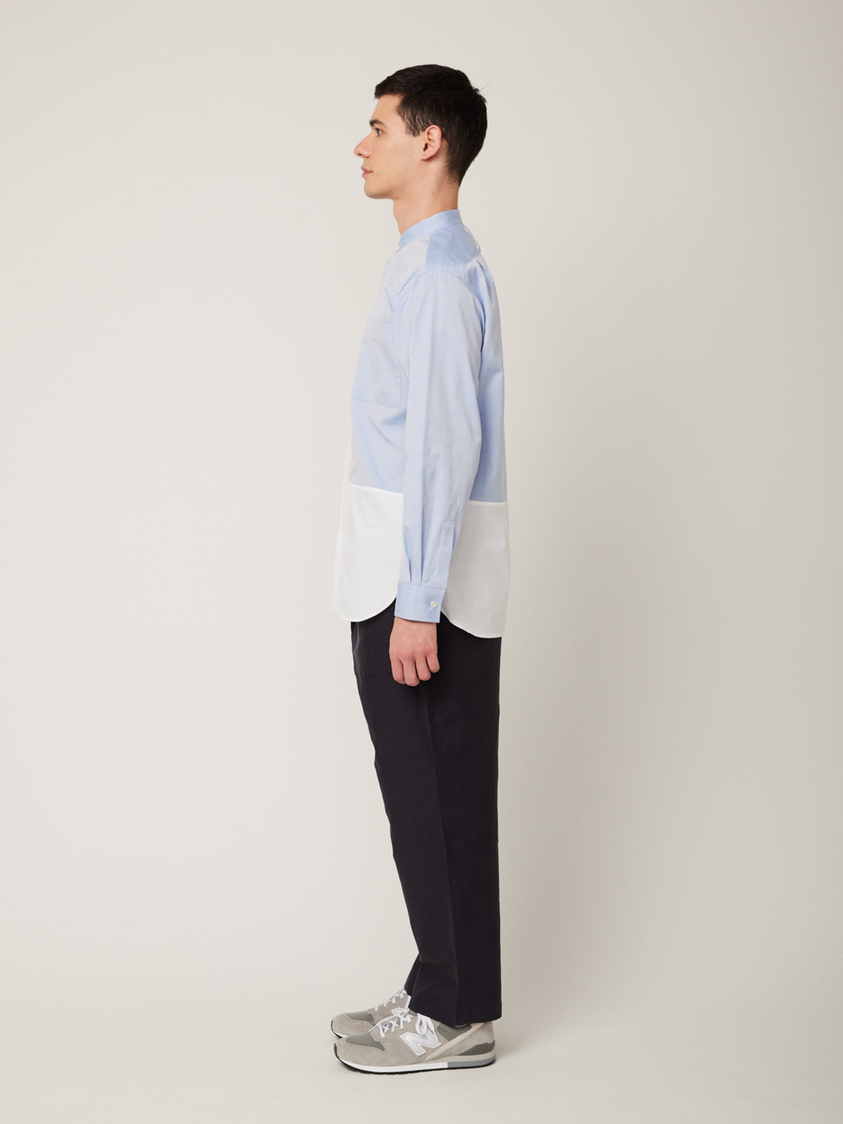 ウエスト切り替えバンドカラーシャツ | Jipijapa