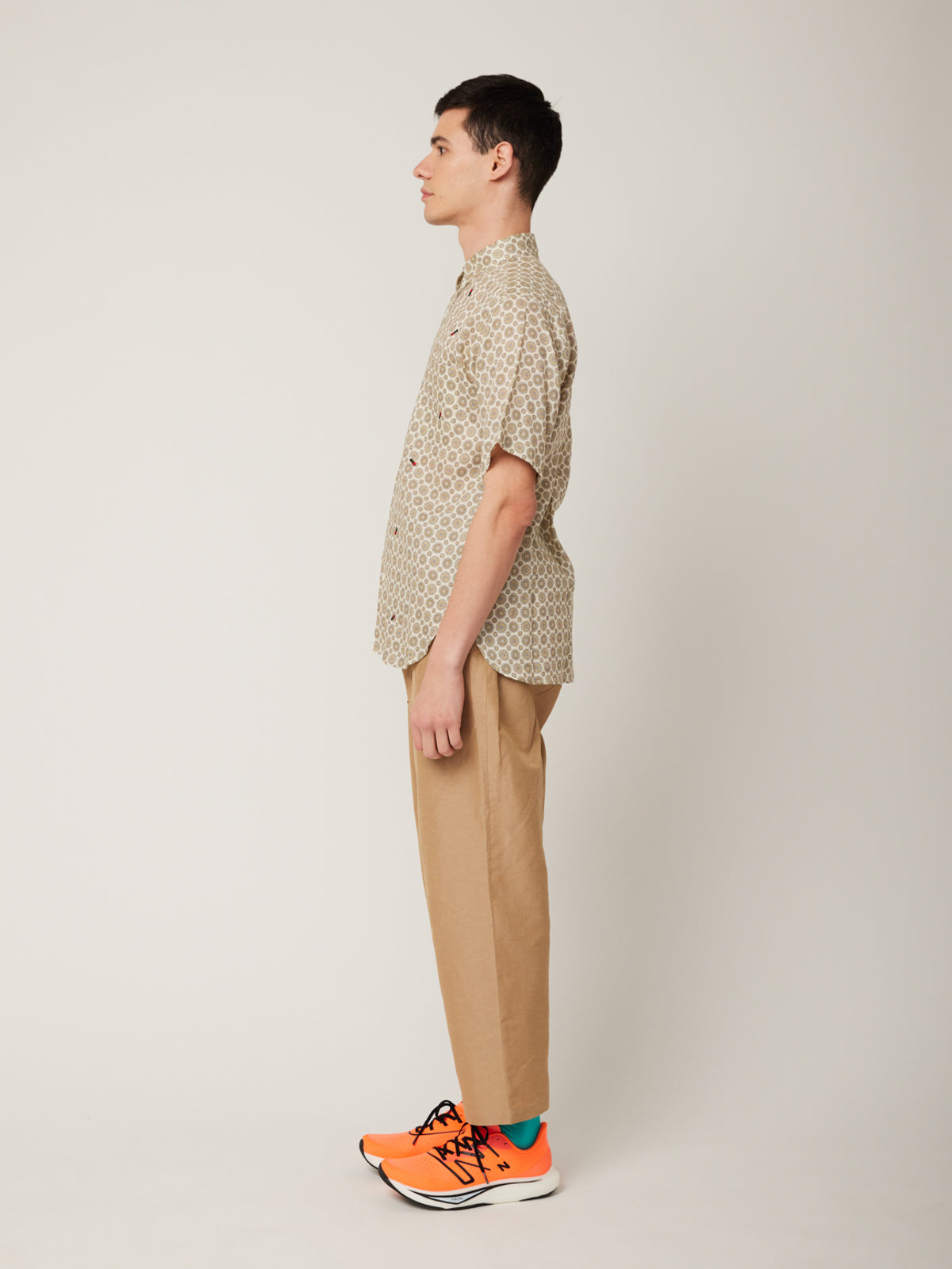 ホタル刺繍×小紋 かりゆしシャツ | majun plus