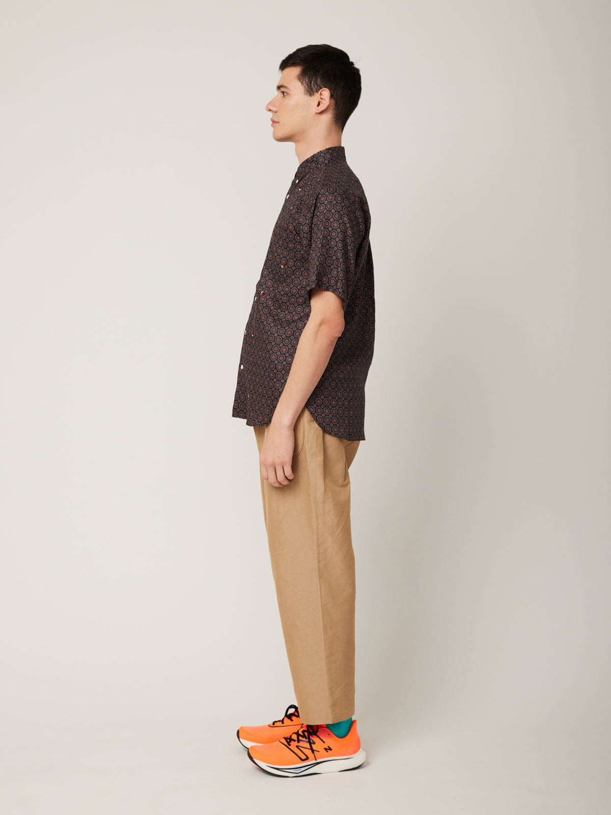 ホタル刺繍×小紋 かりゆしシャツ | majun plus