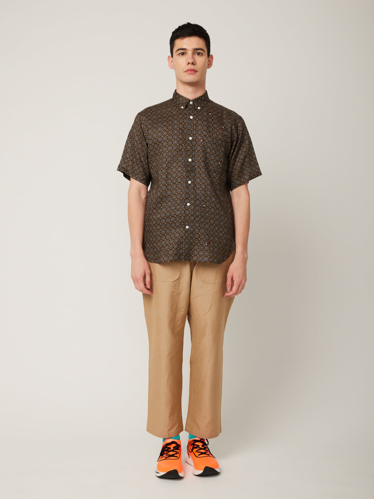 ホタル刺繍×小紋 かりゆしシャツ | majun plus