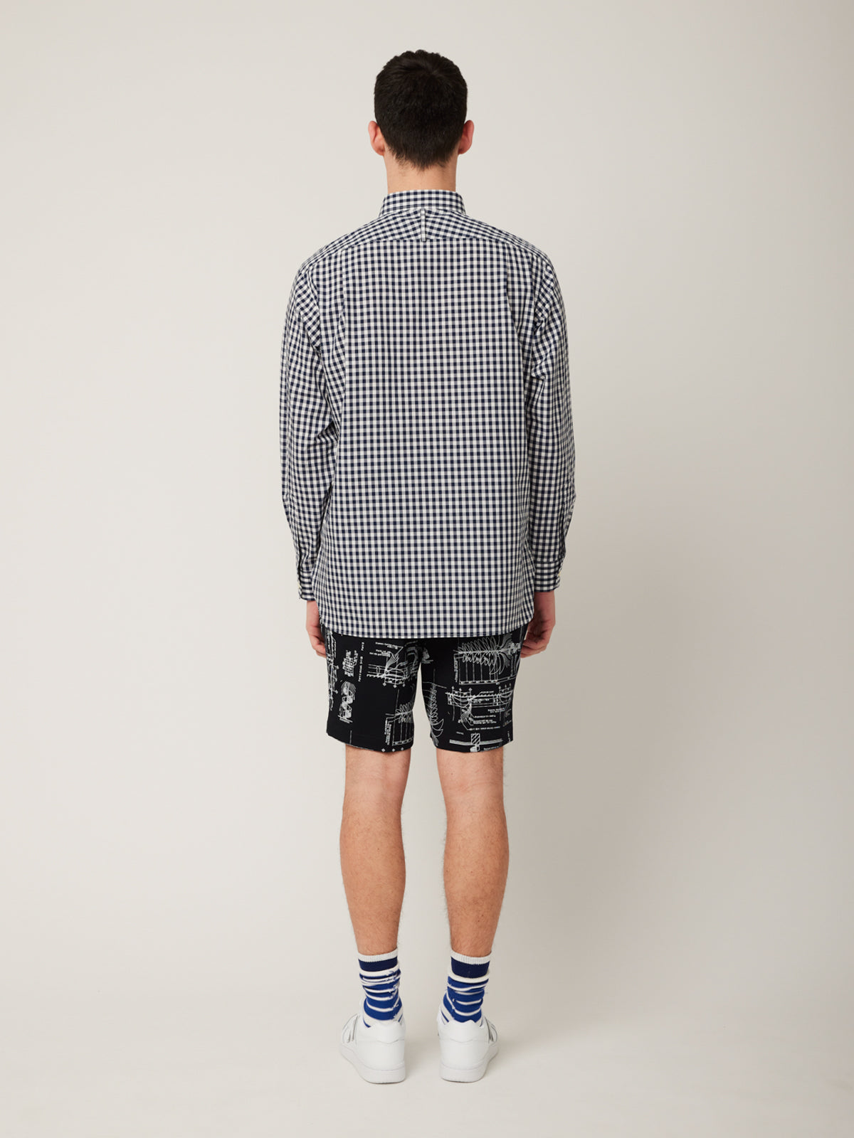 衿付きチャイナボタンシャツ(ギンガム) | Jipijapa