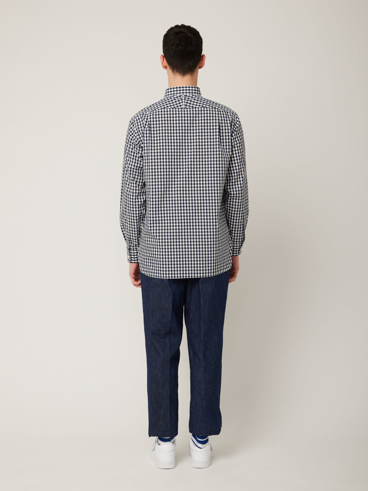 衿付きチャイナボタンシャツ(ギンガム) | Jipijapa