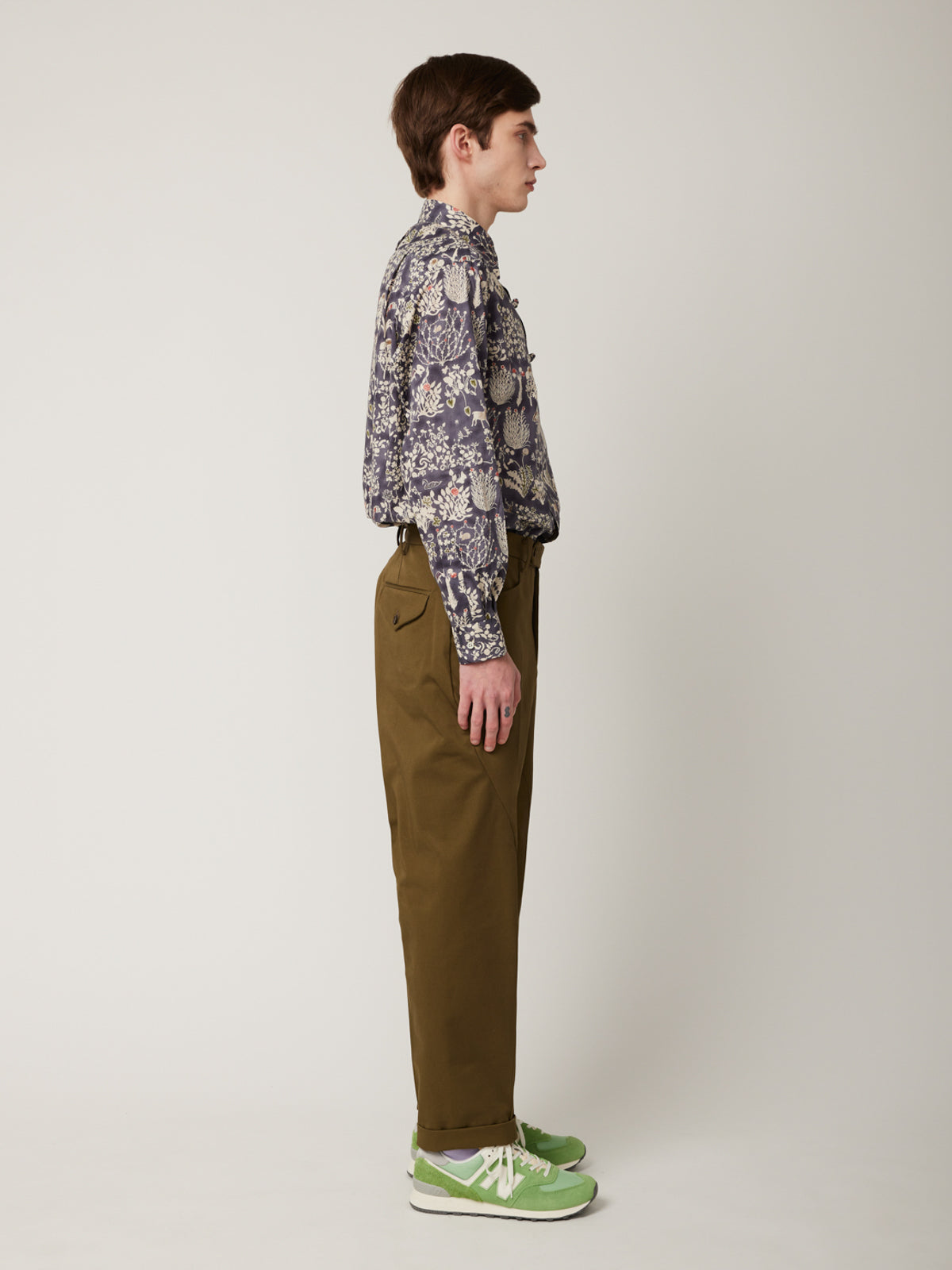 衿付きチャイナボタンシャツ(リバティ) | Jipijapa