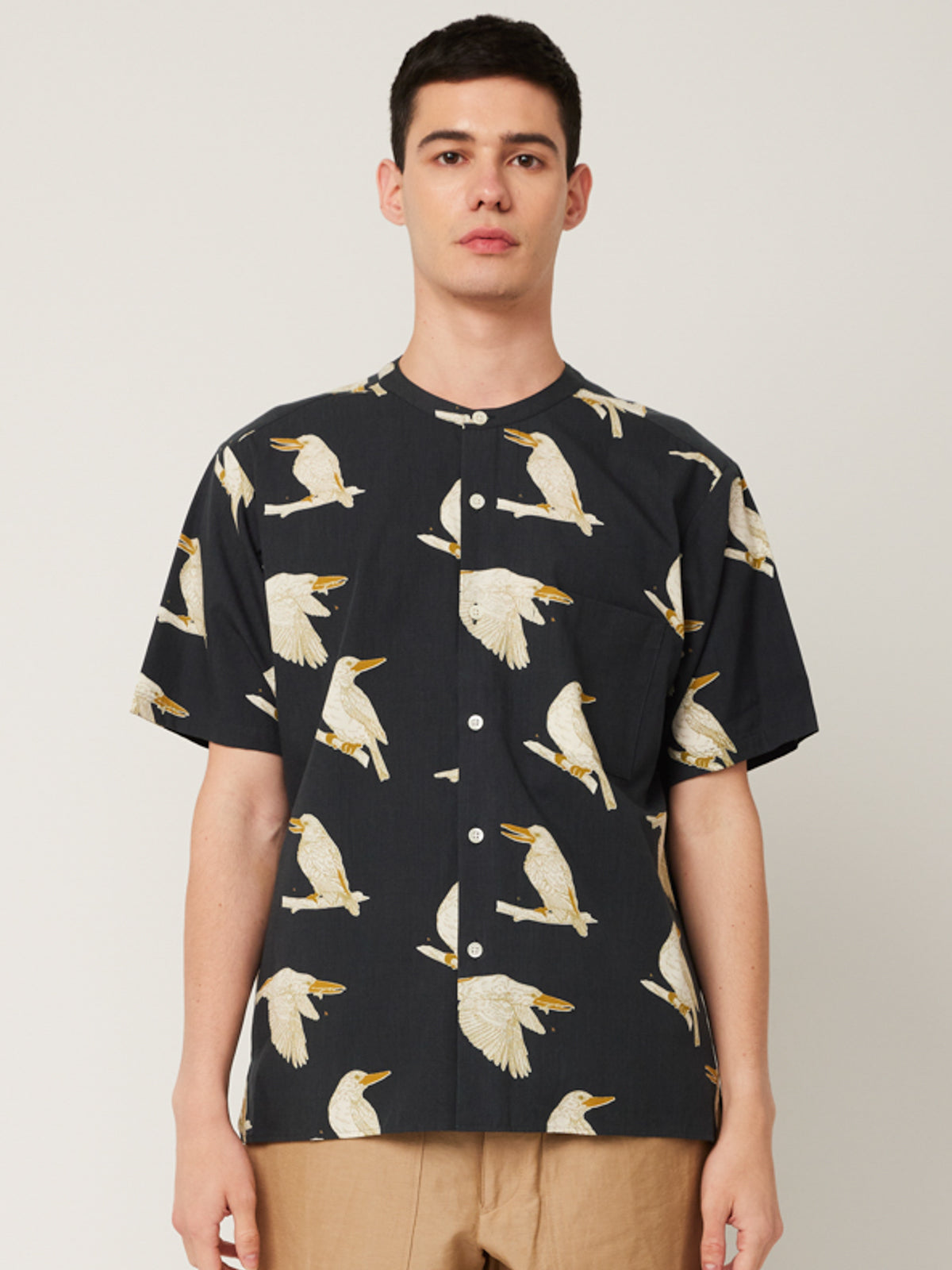 リュウキュウアカショウビン かりゆしシャツ | majun plus