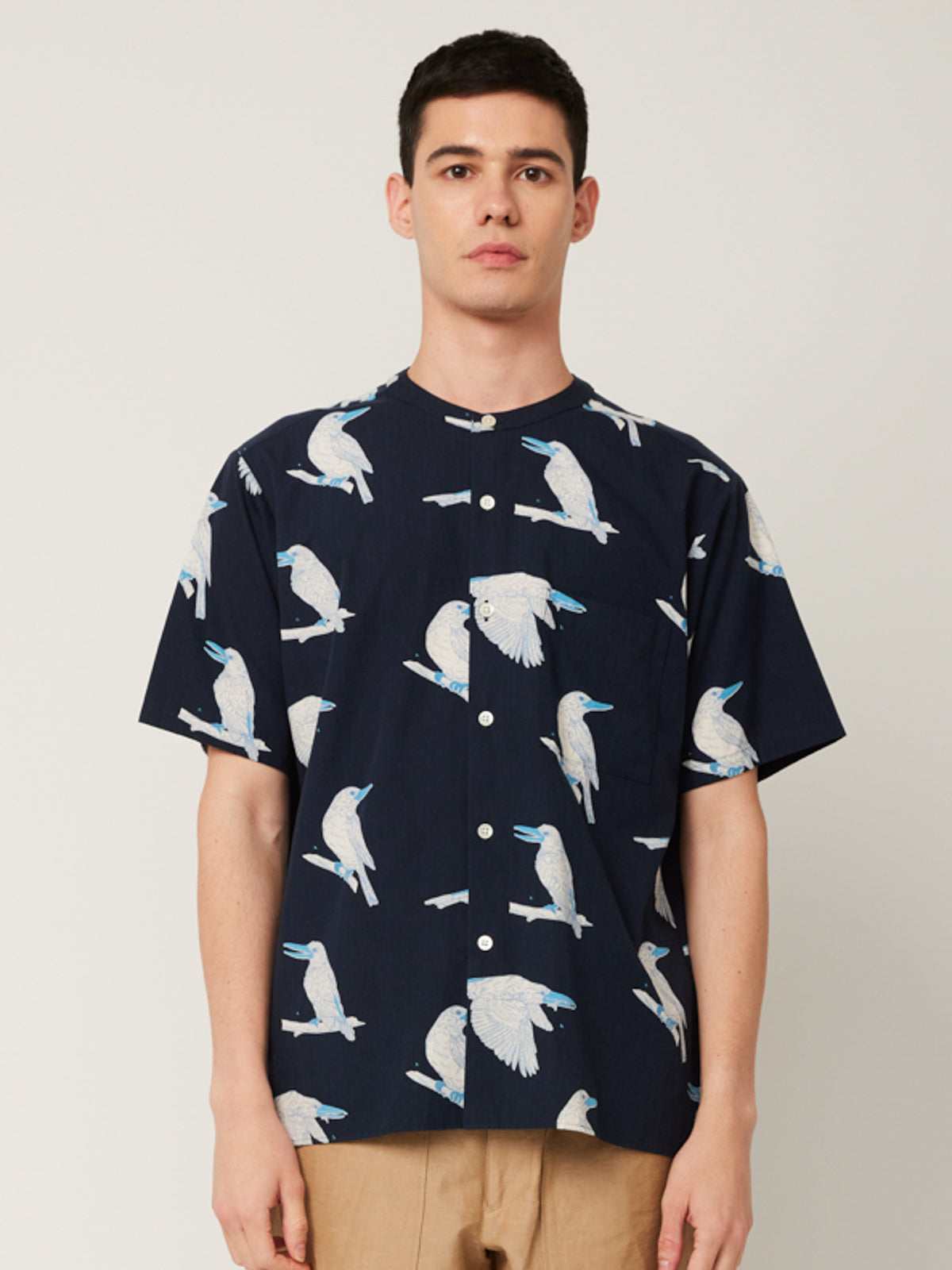 リュウキュウアカショウビン かりゆしシャツ | majun plus