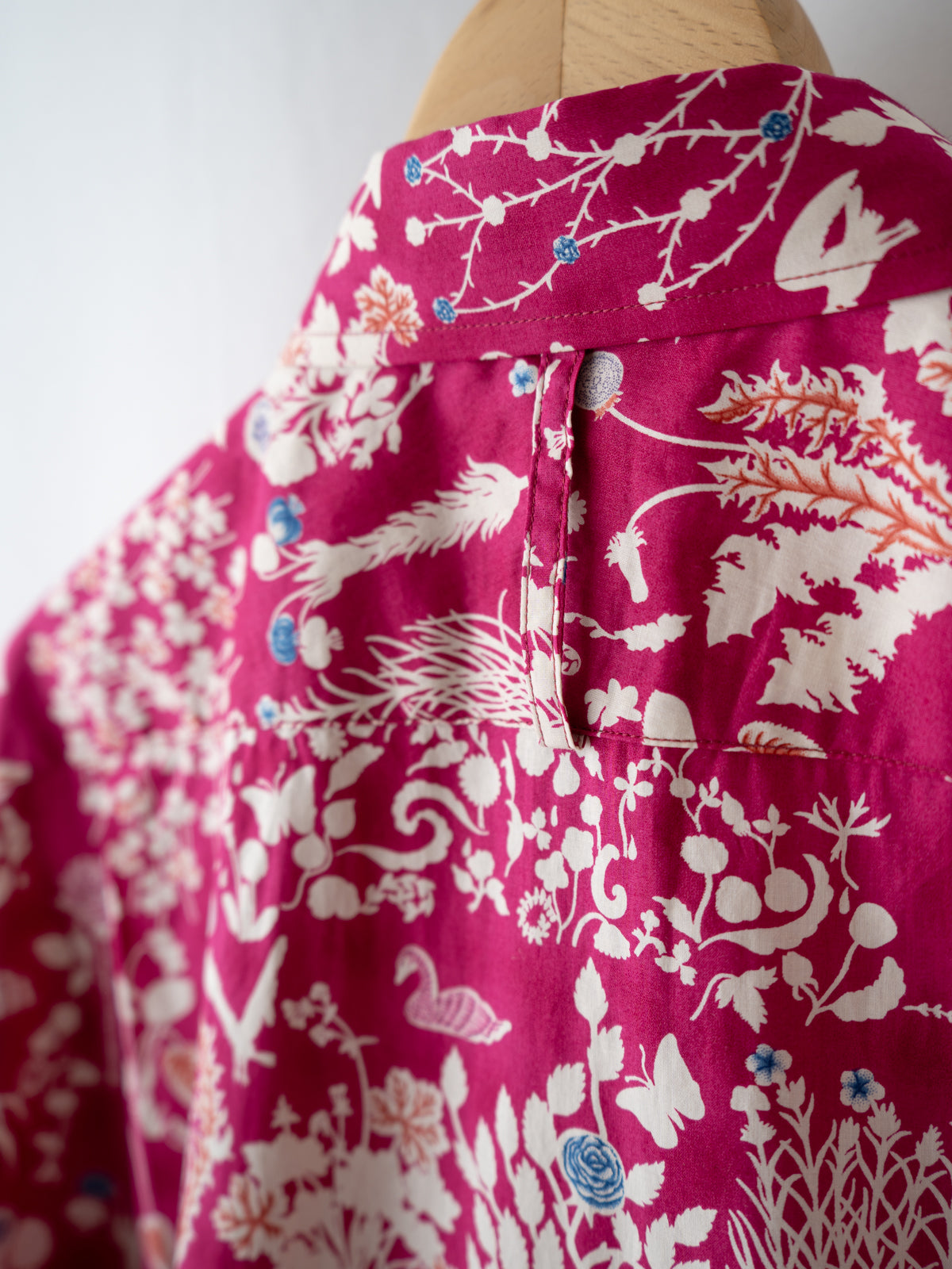 衿付きチャイナボタンシャツ(リバティ) | Jipijapa