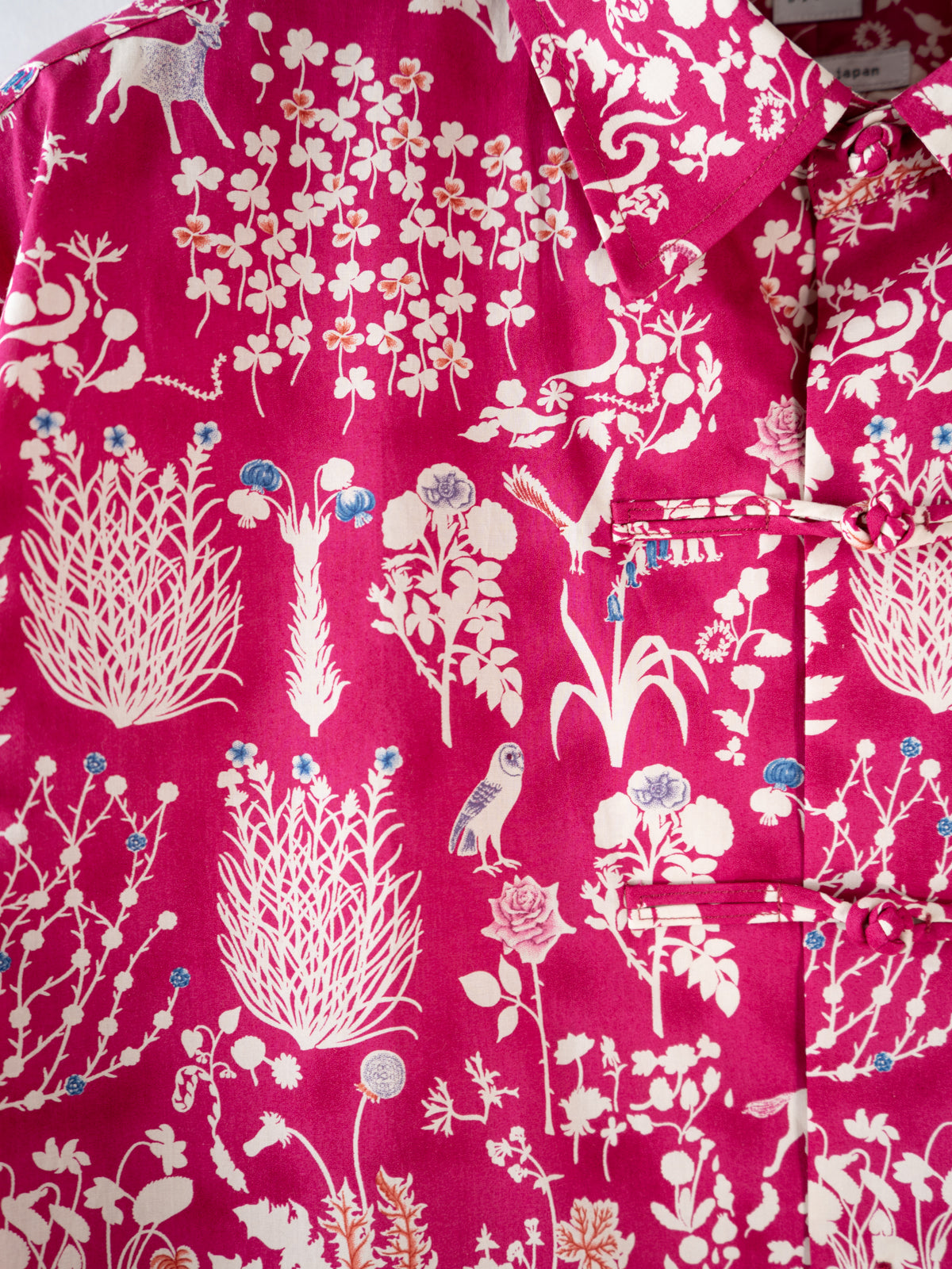 衿付きチャイナボタンシャツ(リバティ) | Jipijapa