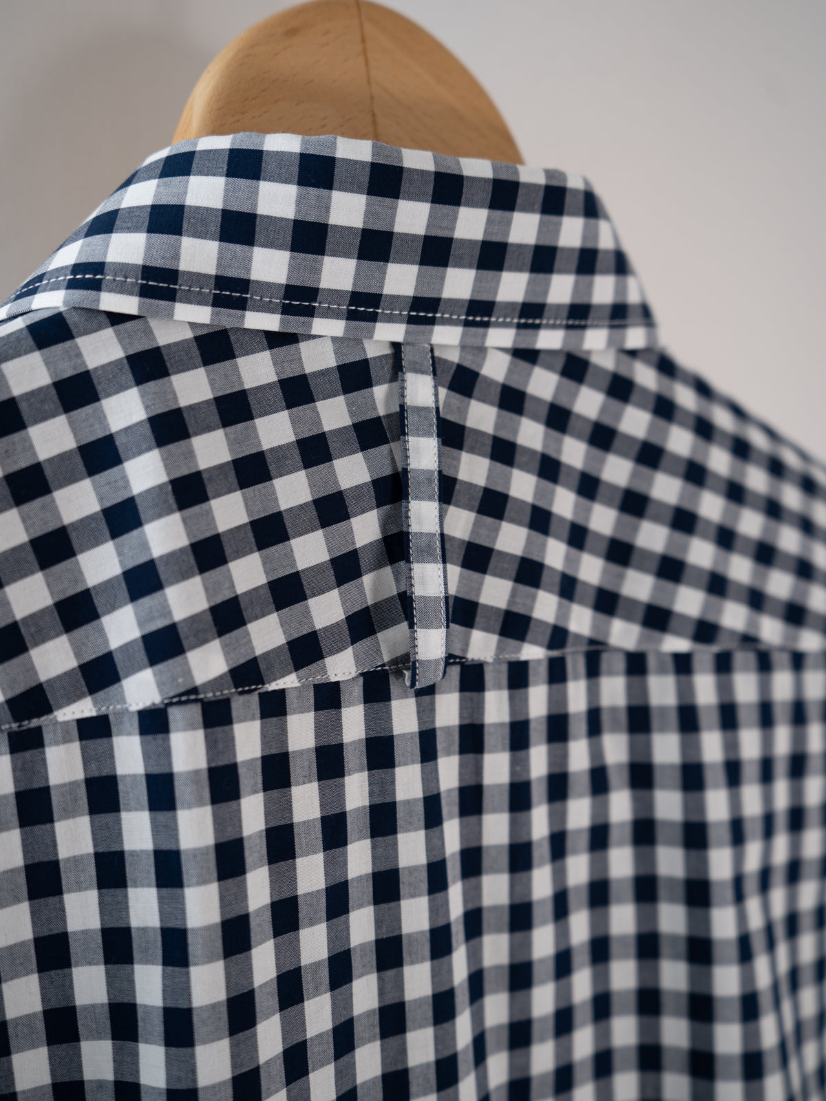 衿付きチャイナボタンシャツ(ギンガム) | Jipijapa