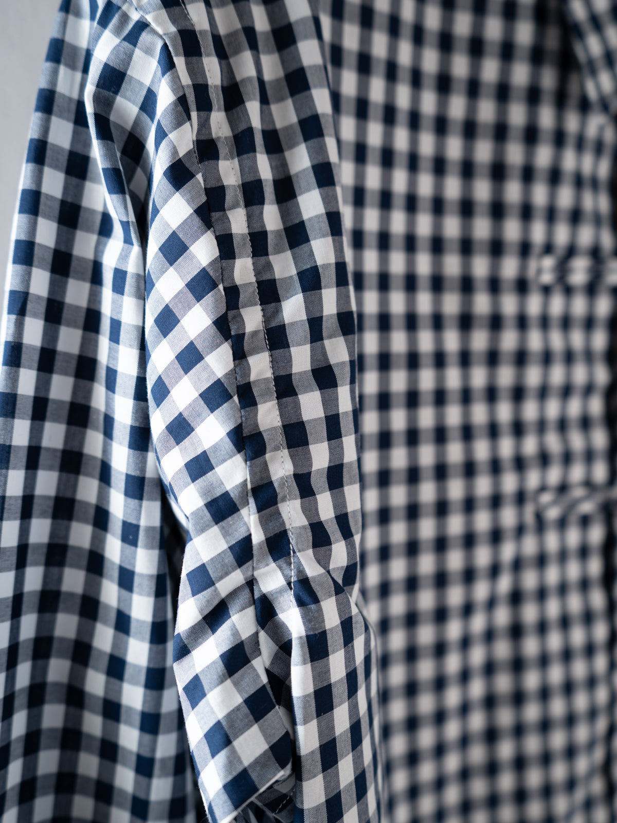 衿付きチャイナボタンシャツ(ギンガム) | Jipijapa
