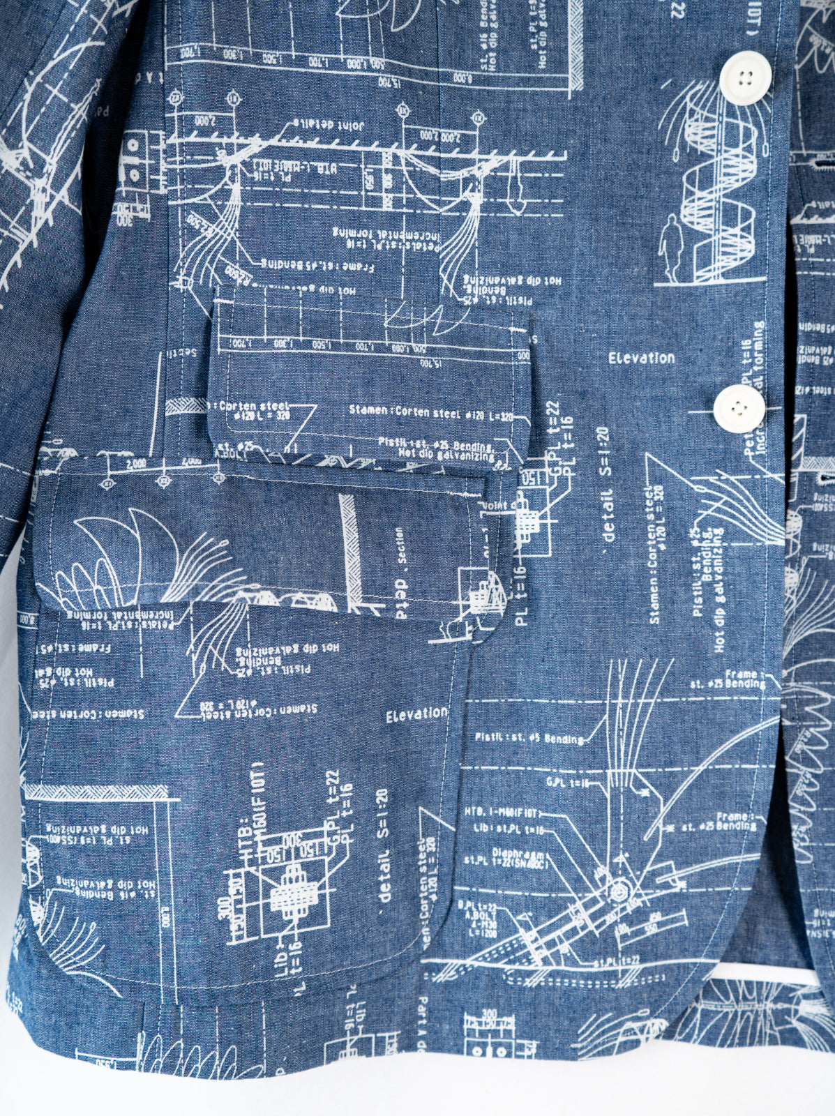 プリントシャンブレーチェンジポケットジャケット | Jipijapa