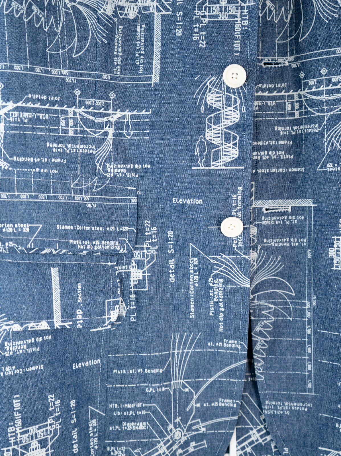 プリントシャンブレーチェンジポケットジャケット | Jipijapa