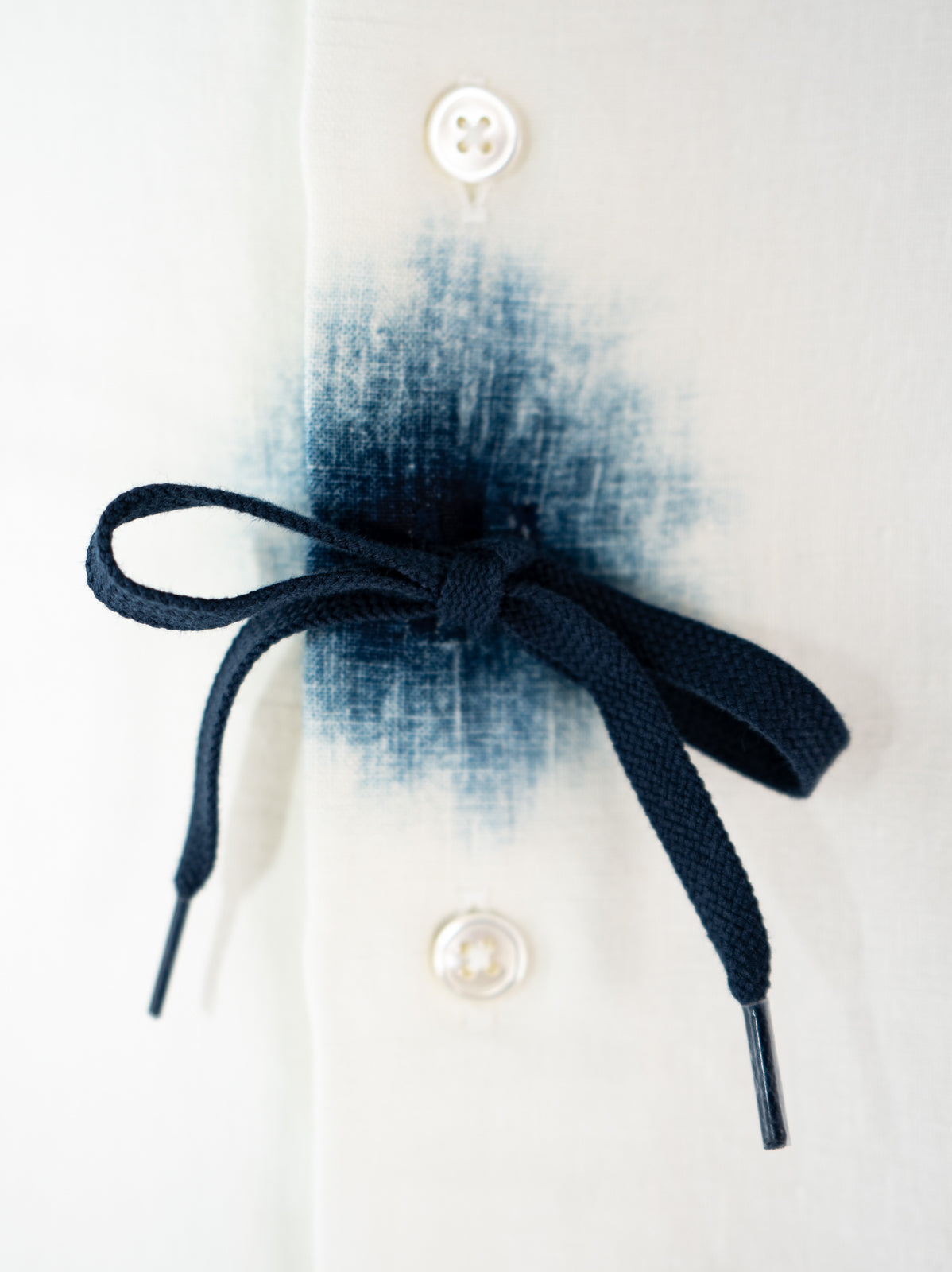 藍雫染レギュラーカラーシャツ | majun plus