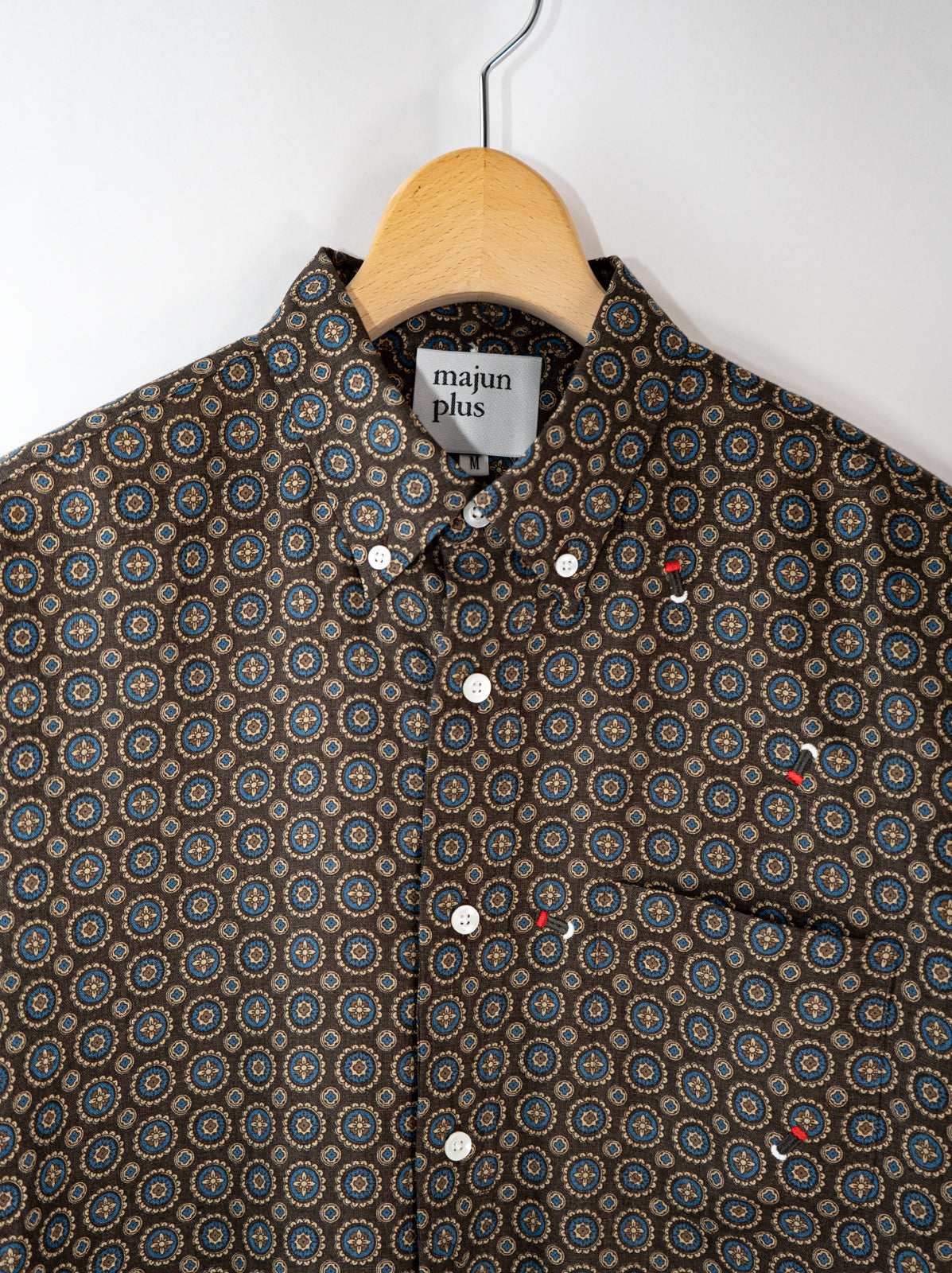 ホタル刺繍×小紋 かりゆしシャツ | majun plus