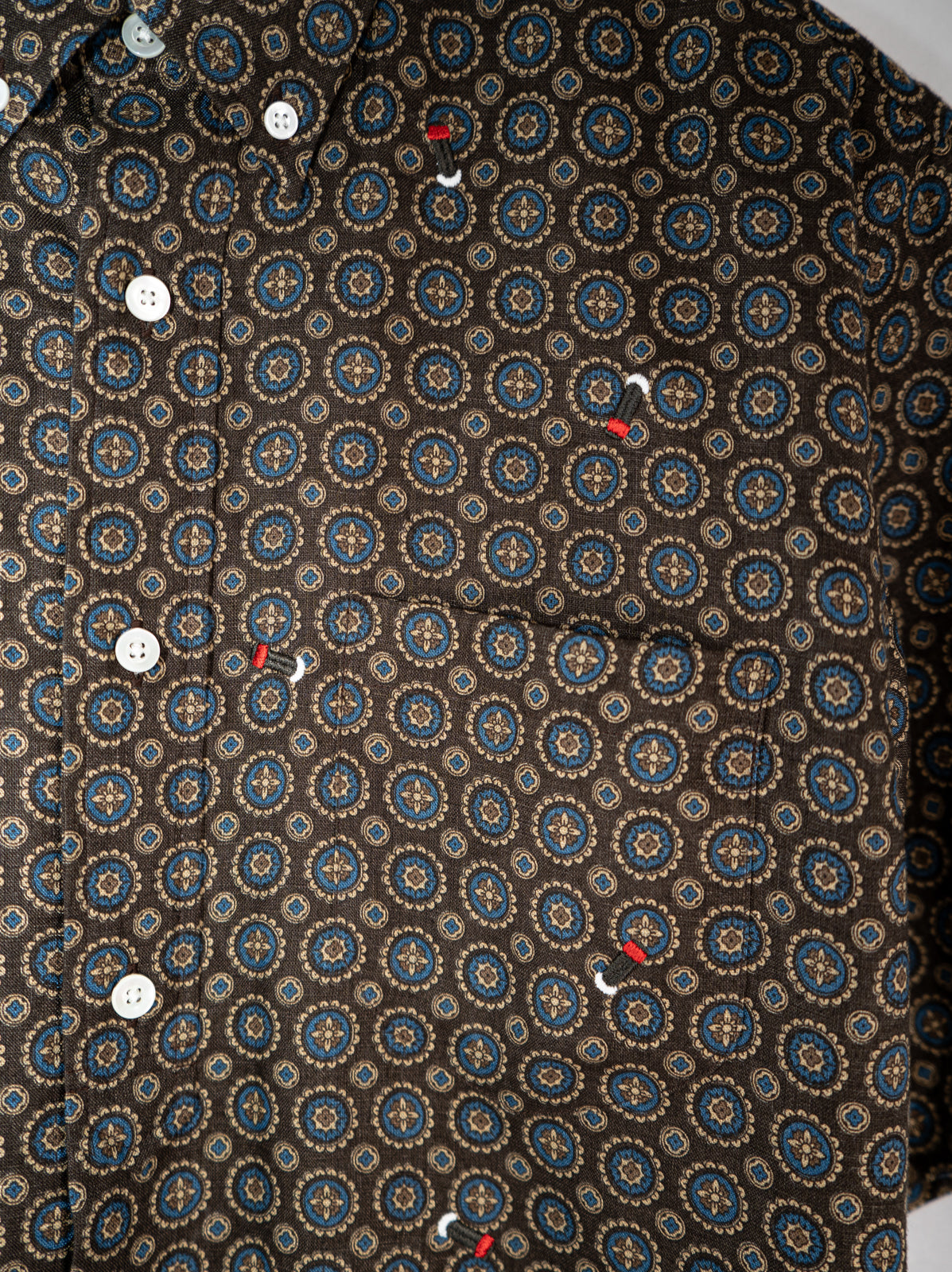 ホタル刺繍×小紋 かりゆしシャツ | majun plus