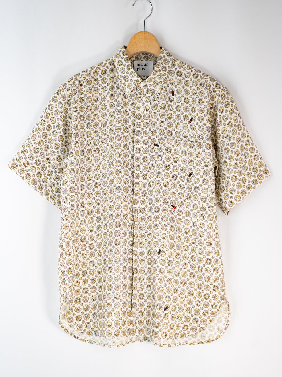 ホタル刺繍×小紋 かりゆしシャツ | majun plus