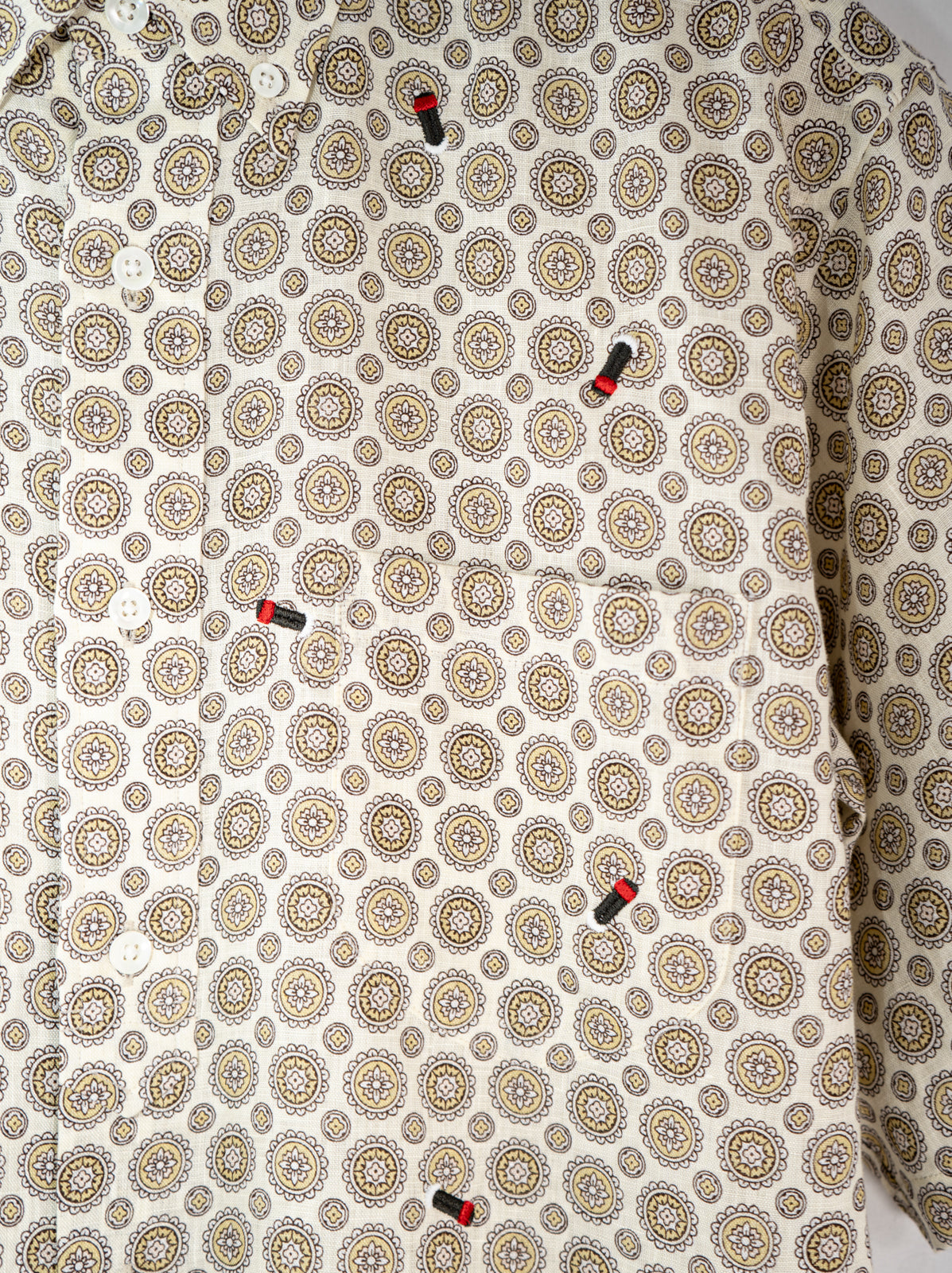 ホタル刺繍×小紋 かりゆしシャツ | majun plus