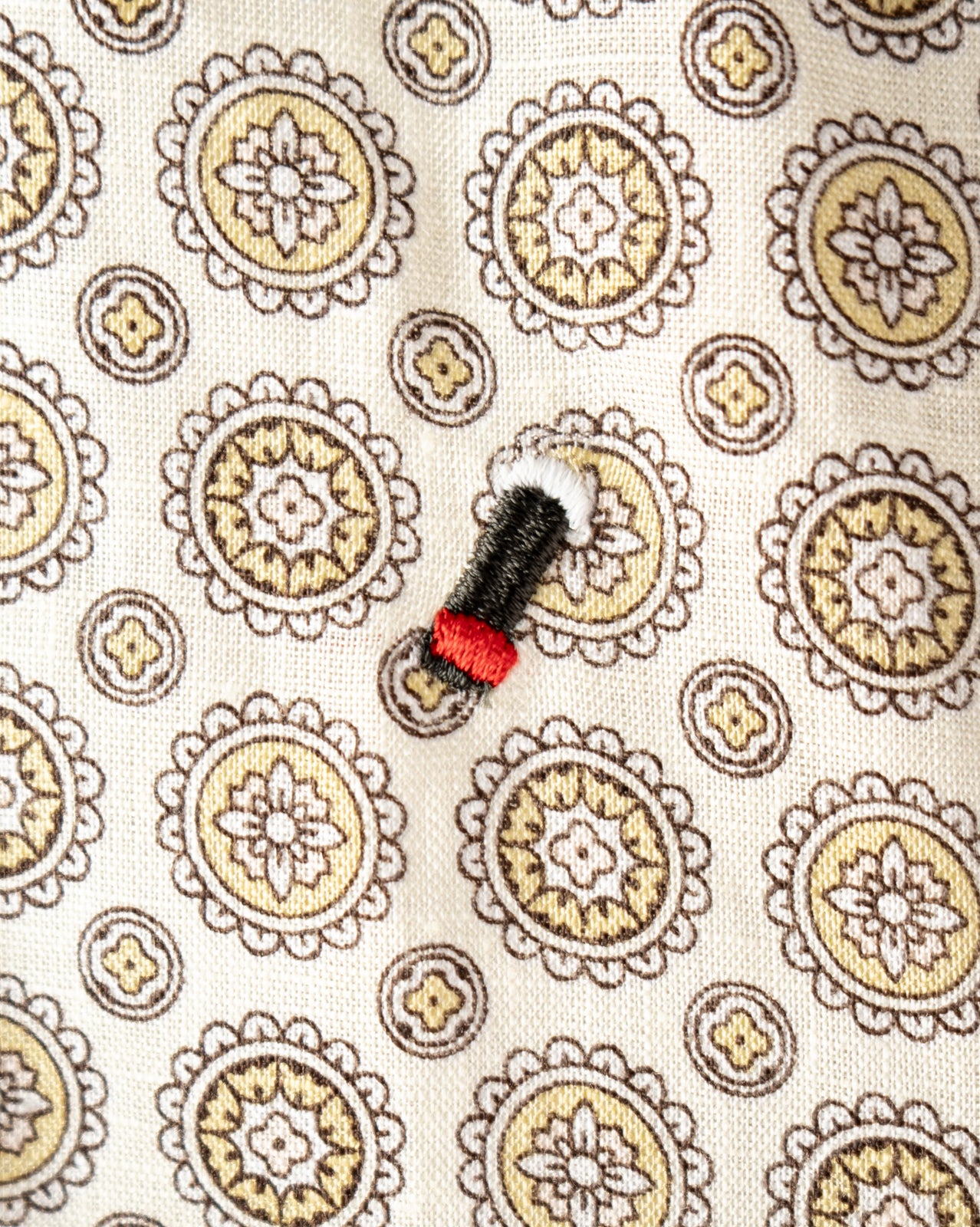 ホタル刺繍×小紋 かりゆしシャツ | majun plus