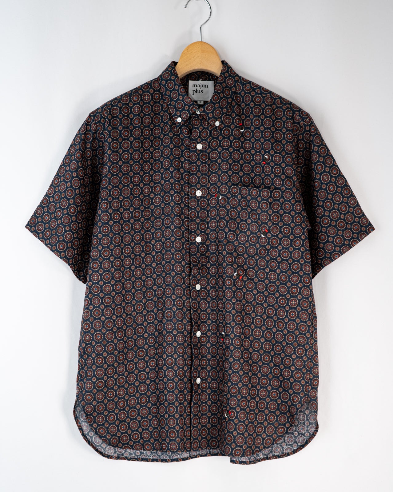 ホタル刺繍×小紋 かりゆしシャツ | majun plus