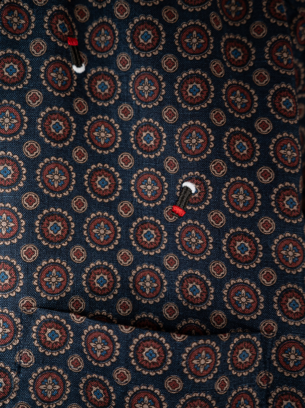 ホタル刺繍×小紋 かりゆしシャツ | majun plus