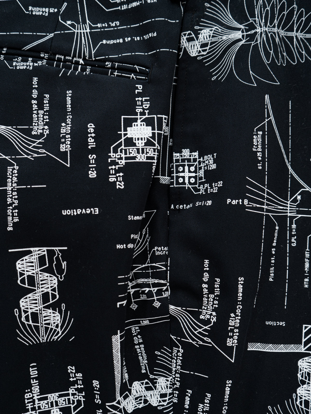 ワンタックトラウザーズ(プリントチノ) | Jipijapa