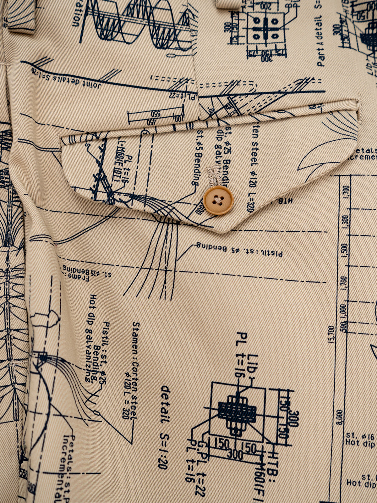 ワンタックトラウザーズ(プリントチノ) | Jipijapa