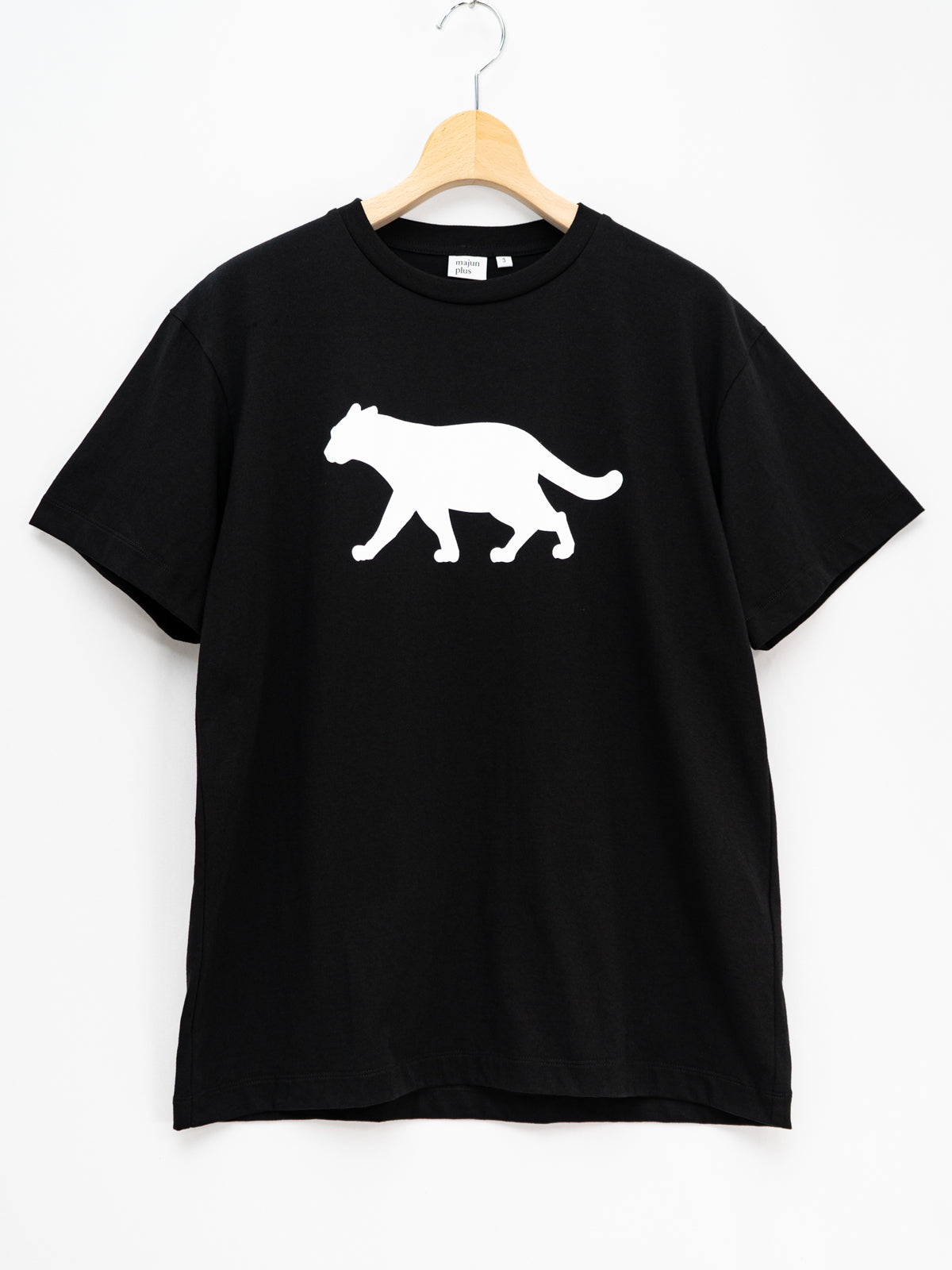 イリオモテヤマネコプリントTシャツ(ブラック) | majun plus