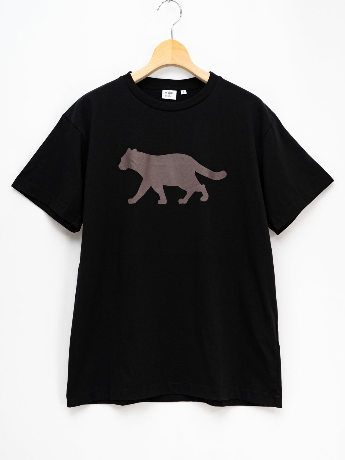 イリオモテヤマネコプリントTシャツ(ブラック) | majun plus