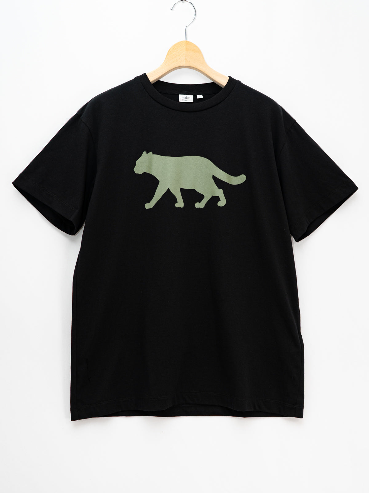 イリオモテヤマネコプリントTシャツ(ブラック) | majun plus