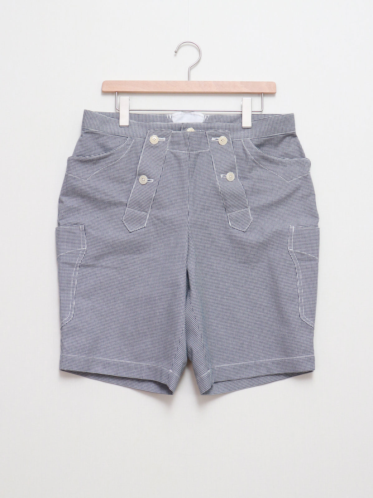 オープロジェクト　ダークグレー S ハウンドトゥース柄ショートパンツ ハウンドトゥース ショートパンツ | Jipijapa